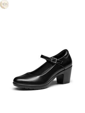 Mary Jane Heels with Arch Support Cushioned Block Heel Pump Shoes
